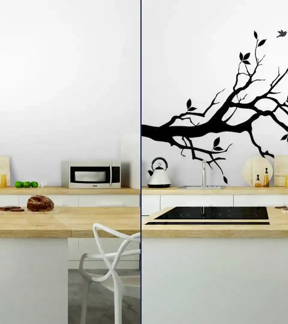 Vinil decorativo de árbol para cocina